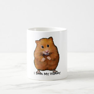 Caneca De Café Pintura do HAMSTER, eu amo meu Hammy