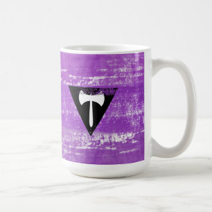 Caneca De Café Pintura do Orgulho Lésbico (Labrys)
