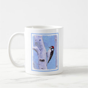 Caneca De Café Pintura do Pica-Pau Downy - Arte Original