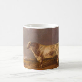 Caneca De Café Pintura do vintage de um Shorthorn Bull