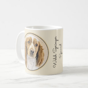 Caneca De Café Pintura do Welsh Springer Spaniel - Arte Original 