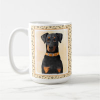 Pintura Doberman Pinscher Não Cortada Arte Origina