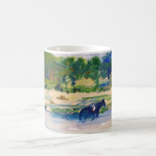 Caneca De Café Pintura dos Pônios Chincoteague