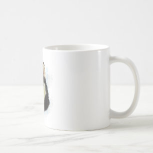 Caneca De Café Pintura em Aquarela de Cachorro Husky Siberiano