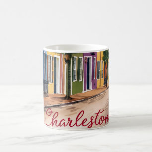 Caneca De Café Pintura em aquarela de Charleston Carolina do Sul
