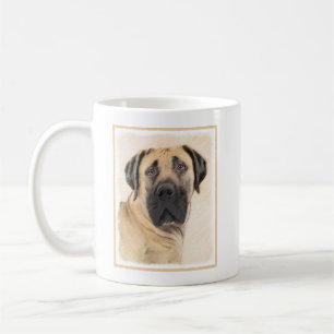 Caneca De Café Pintura em Boerboel - Arte Cachorra Original