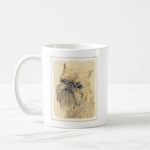 Caneca De Café Pintura em Bruxelas Griffon - Arte Cachorra Origin