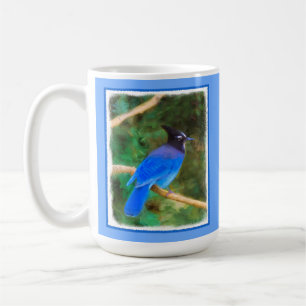 Caneca De Café Pintura em Jay de Steller - Arte original sobre p
