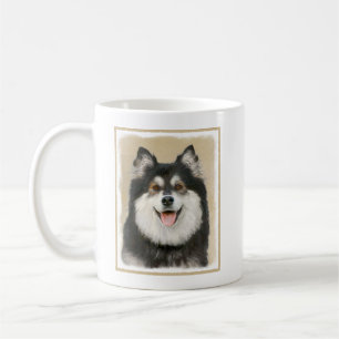 Caneca De Café Pintura em Lapfund, Finlandês - Arte Cão Origina
