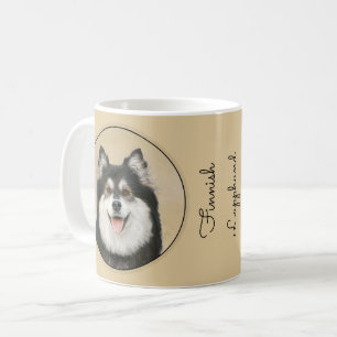 Caneca De Café Pintura em Lapfund, Finlandês - Arte Cão Origina