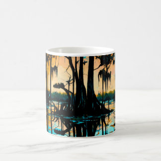 Caneca De Café Pintura em pântano da Louisiana