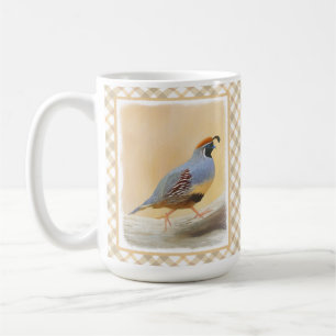 Caneca De Café Pintura em Quail de Gambrel — Arte original sobre