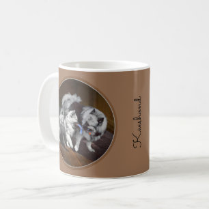 Caneca De Café Pintura em tempo de reprodução Keeshond - Arte d