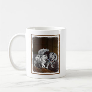 Caneca De Café Pintura em tempo de reprodução Keeshond - Arte d