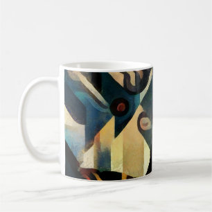 Caneca De Café Pintura em Torre Eiffel de Cubismo Moderno