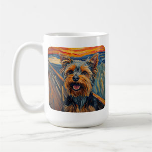 Caneca De Café Pintura Expressionista Yorkshire Terrier / Yorkie