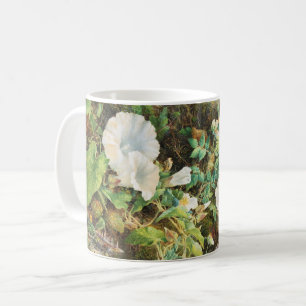 Caneca De Café Pintura floral de petúnias vintage bonitas
