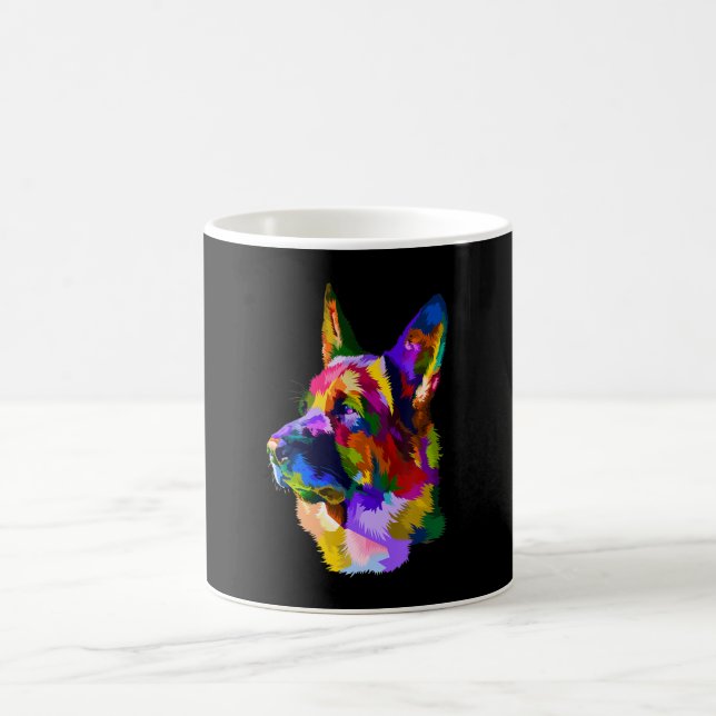 Caneca De Café Pintura|German shepherd Pintura Pintura, Pet Dog M (Centro)