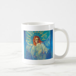 Caneca De Café Pintura gloriosa da arte bonita do anjo por Van