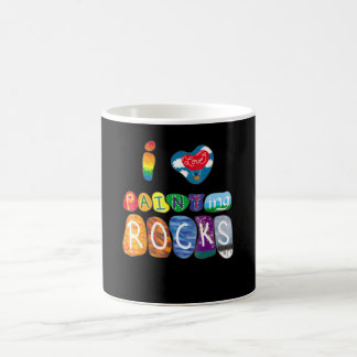 Caneca De Café Pintura | I Love Rock Painting Funny Rock Painter
