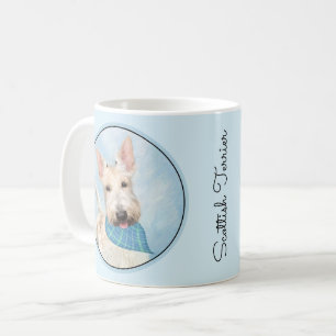 Caneca De Café Pintura Original de Arte de Cão Wheaten Terrier Es
