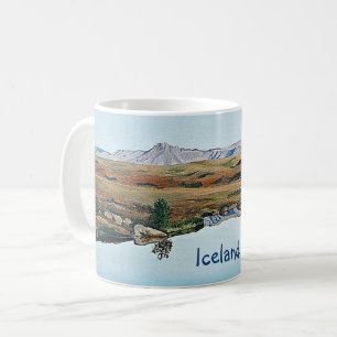 Caneca De Café Pintura paisagística de arte na Islândia