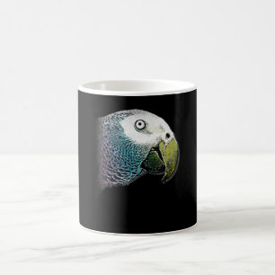 Caneca De Café Pintura Pintura de cabeça de papagaio