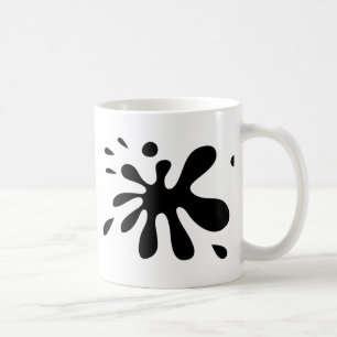Caneca De Café Pintura preta Splat