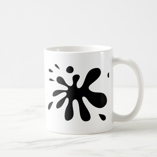 Caneca De Café Pintura preta Splat (Direita)