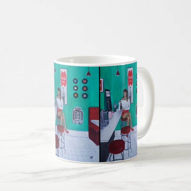 Caneca De Café Pintura Runaround Sue de Alfred Fox (Frente Esquerda)
