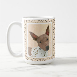 Caneca De Café Pintura Terrier sem cabelos americana - Arte canin