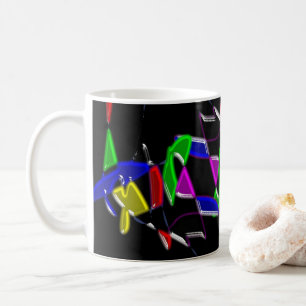Caneca De Café Pinturas de arte modernas, explosão de cores