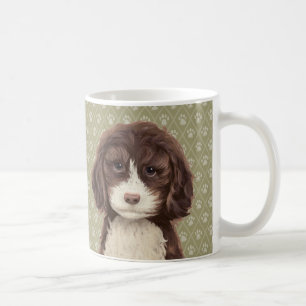 Caneca De Café Pinturas de Cães Labradoodle / Amor Labradoodle /