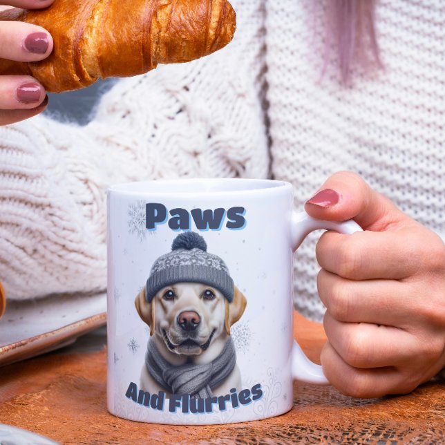 Caneca De Café Pinturas e ferries - Design do cão de inverno (Criador carregado)