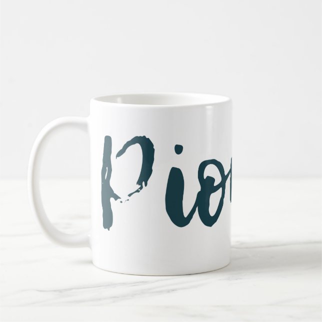 Caneca De Café Pioneer azul verde JW em volta de Mug (Esquerda)