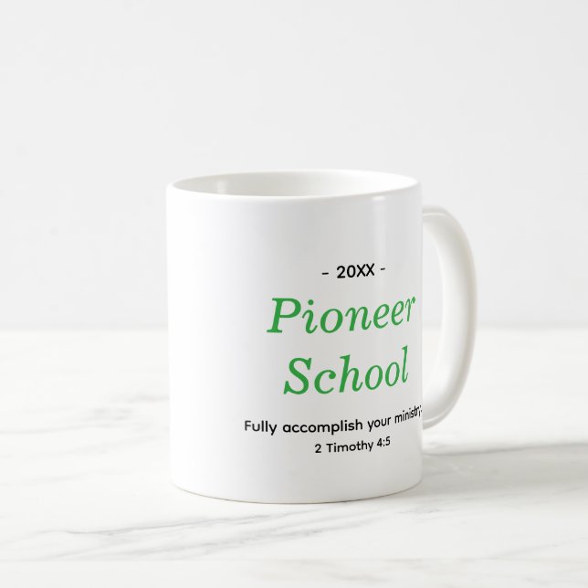 Caneca De Café Pioneer Mug | JW Mug (Frente Esquerda)