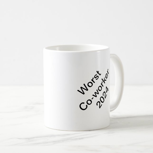 Caneca De Café Pior Colaborador 2024 (Frente Esquerda)