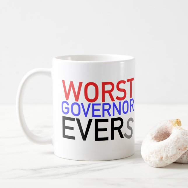 Caneca De Café Pior Governador Evers Mug (Com Donut)