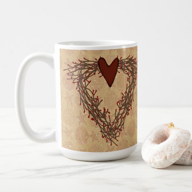 Caneca De Café Pip Berry Heart Wreath Mug (Com Donut)