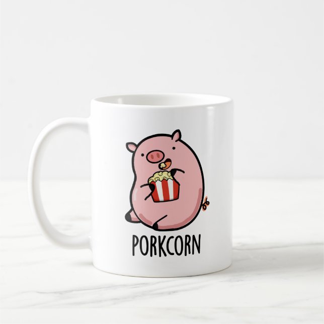 Caneca De Café Pipoca Funny Popcorn Pun (Esquerda)