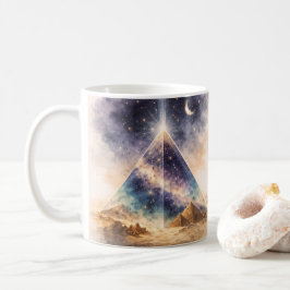 Caneca De Café Pirâmide Cósmica Inspirada no Antigo Egito