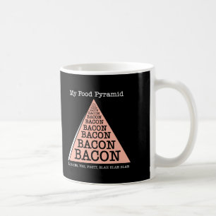 Caneca De Café Pirâmide de comida do bacon