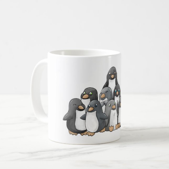 Caneca De Café Pirâmide do pinguim (Frente Esquerda)