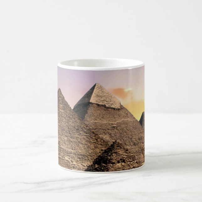Caneca De Café Pirâmides de Gizé Viagem Egito Foto (Centro)