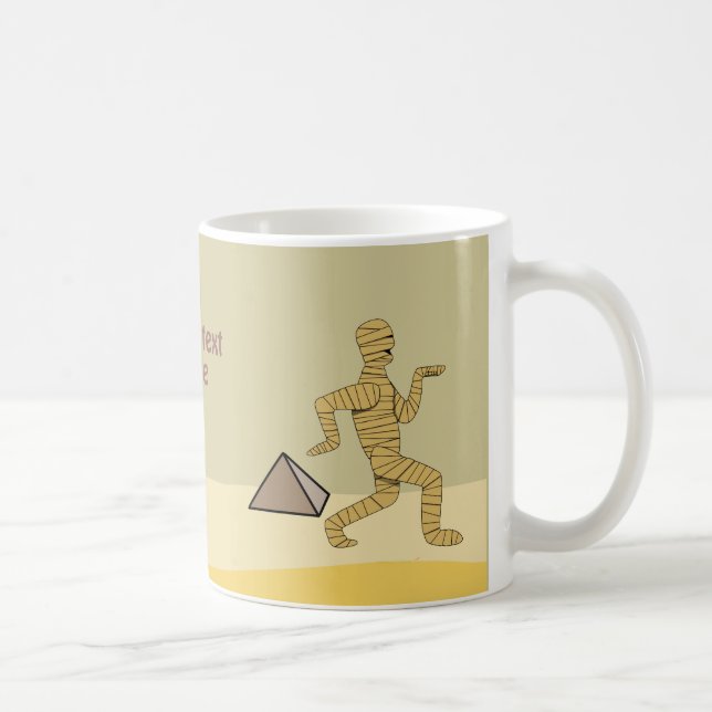 Caneca De Café Pirâmides egípcias da mamã dos desenhos animados (Direita)