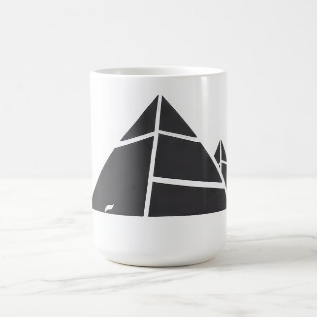 Caneca De Café Pirâmides Pretas e Brancas (Centro)