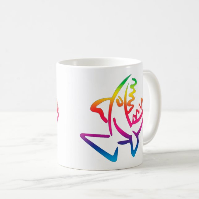 Caneca De Café Piranha (Frente Esquerda)