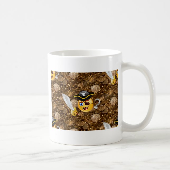 Caneca De Café pirata do tesouro emoji (Direita)