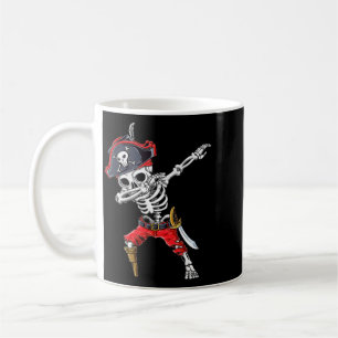 Caneca De Café Pirata Esqueleto Dabbing