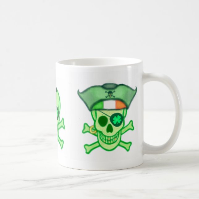 Caneca De Café Piratas do irlandês do dia de St Patrick (Direita)